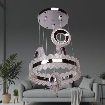 A3401-4 Krom Led Avize