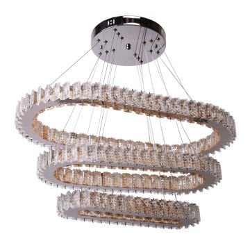 A840-3 Lü Elips Kristal Led Avize