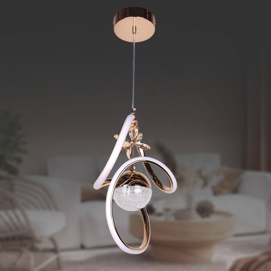 Badem Altın Led Avize