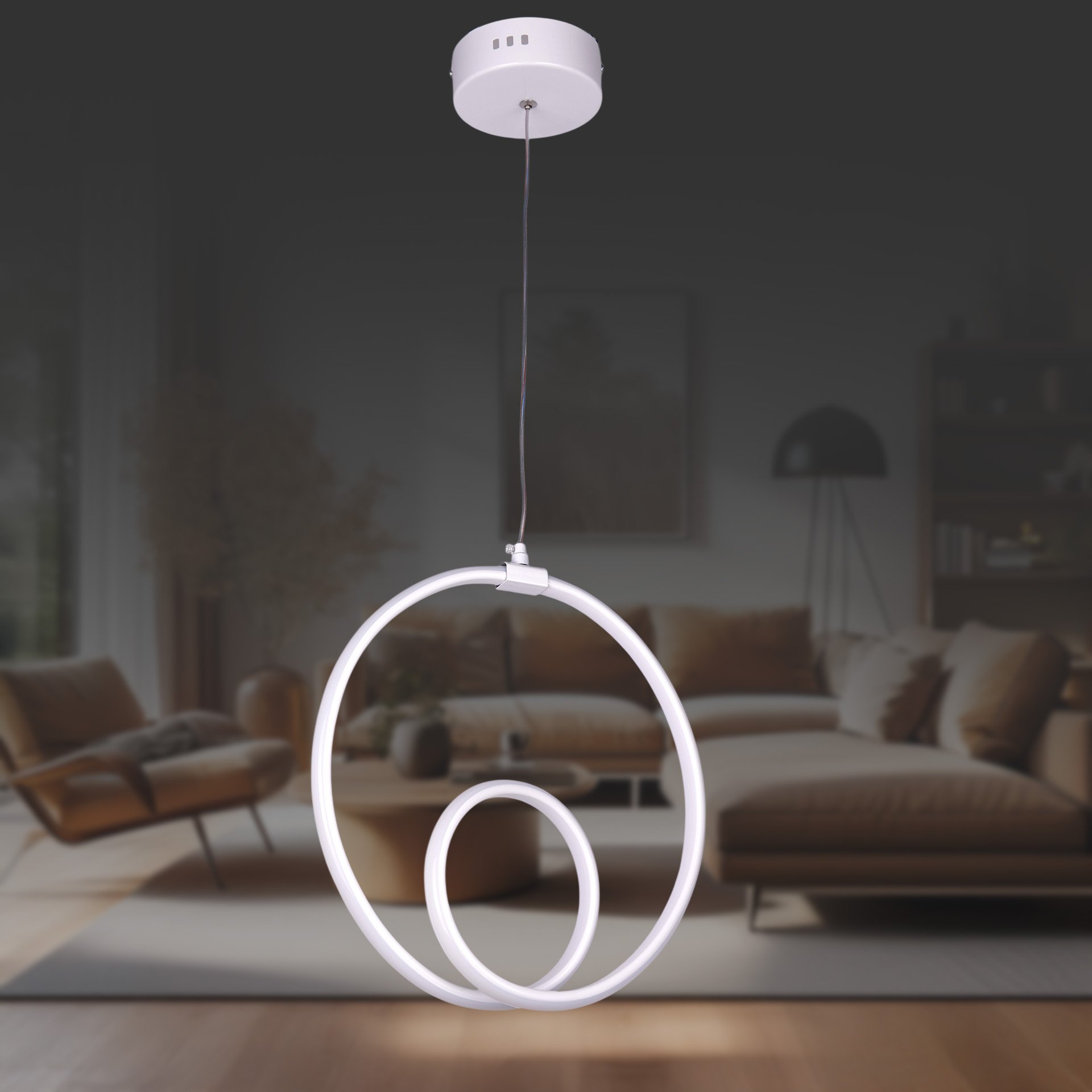 Damla Göz Beyaz Ledli Avize