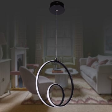 Damla Göz Siyah Ledli Avize