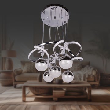 Dron Krom 5 Toplu Led Avize