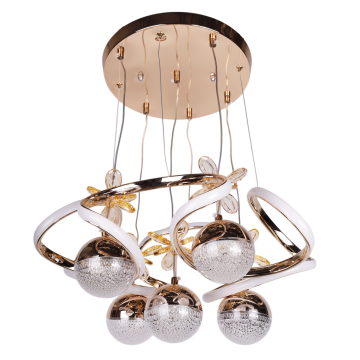 Dron Altın 5 Toplu Led Avize