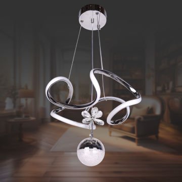 Dron Mini Krom Toplu Led Avize