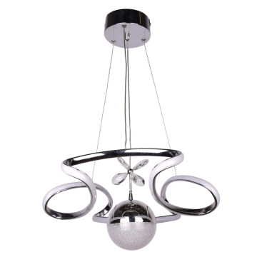 Dron Tek Toplu Krom Led Avize