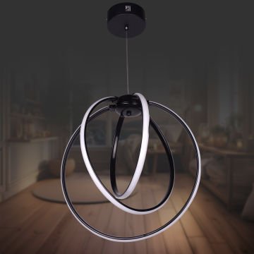 Elit 3 Lü Siyah Led Avize