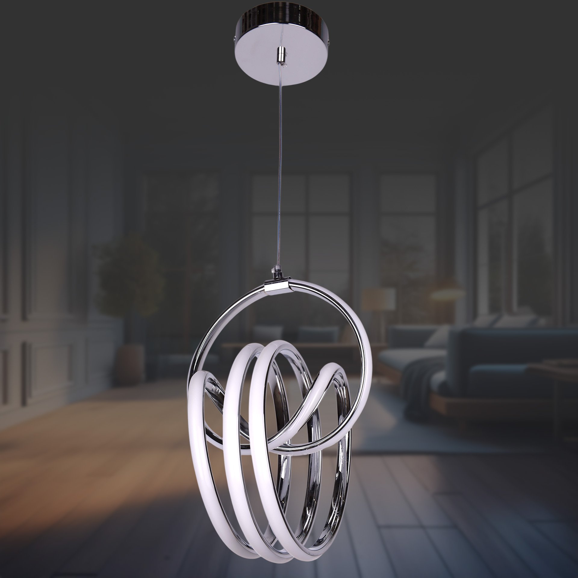 İmza Krom Büyül Led Avize