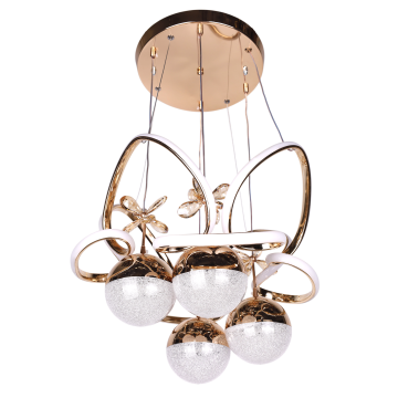 Kral Tacı Altın 4 Toplu Led Avize