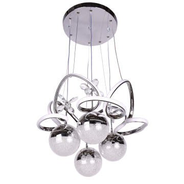 Kral Tacı Krom 4 Toplu Led Avize