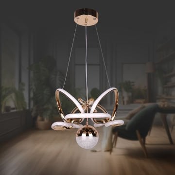 Kral Tacı Altın Tek Toplu Led Avize