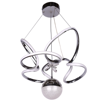 Kral Tacı Krom Tek Toplu Led Avize