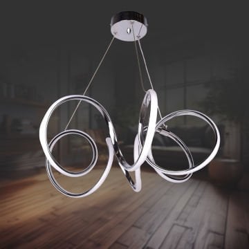 Kuğu Mini Topsuz Krom Led Avize