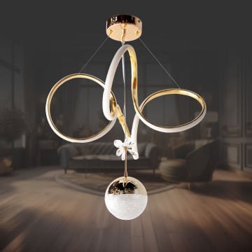 Kuğu Altın 4lü Toplu Led Avize