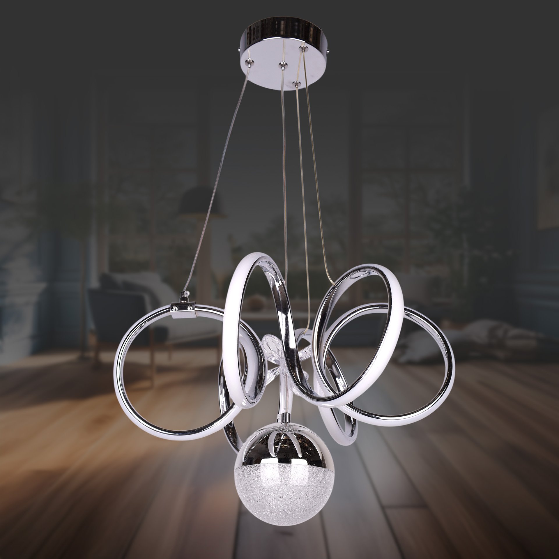 Kuğu Mini Krom Led Avize