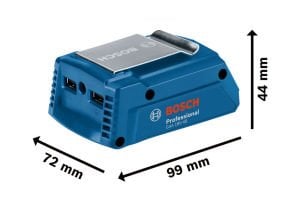 Bosch GAA 18V-48 Batarya Tutucu 2xUSB Çıkışlı Şarj Adaptörü - 06188000L6