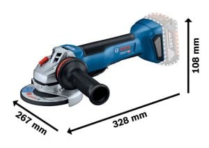 Bosch GWS 18V-10 P (5Ah) Çift Akülü Taşlama Makinesi L-Boxx - 06019J4101