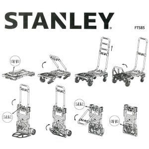 Stanley FT585 Çok Fonksiyonlu Katlanır Taşıma Arabası (70/137KG)