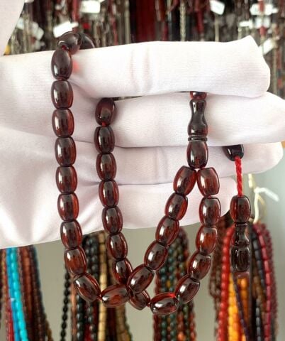 BORDO RENK KAPSÜL MODEL ESKİTME OSMANLI TESBİH