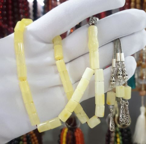 DAMLA SARI KESME MODEL KEHRİBAR TESBİH