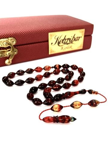 ATEŞ KEHRİBAR TESBİH SİSTEMLİ ALACALI ARPA MODEL
