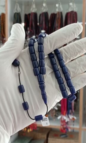 ÇUBUK  KATALİN TESBİH LACİVERT KESME MODEL