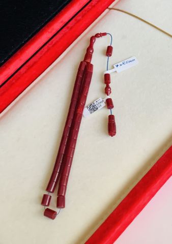 ESKİ ÇUBUK MALZEME KATALİN TESBİH BORDO KESME MODEL