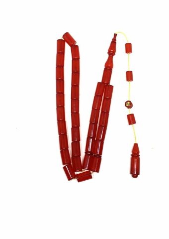 ZAR KEHRİBAR KIRMIZI KESME MODEL TESBİH