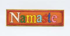 Ahşap Namaste Tabela (Duvar Askılı) (30.5x9cm)