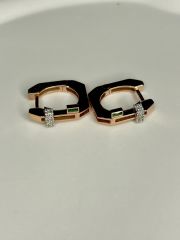 925 Ayar Gümüş  Taşlı Modern Küpe