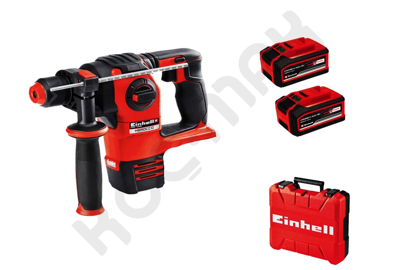 Einhell Herocco Pnömatik Kırıcı Delici + 18V 4-6 Multi Ah Çift Akülü Set