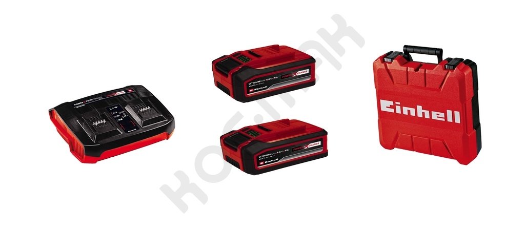 Einhell 18V 6 Ah Çift Akü ve Power-X-Twincharger İkili Şarj Cihazı - Çantalı Set -