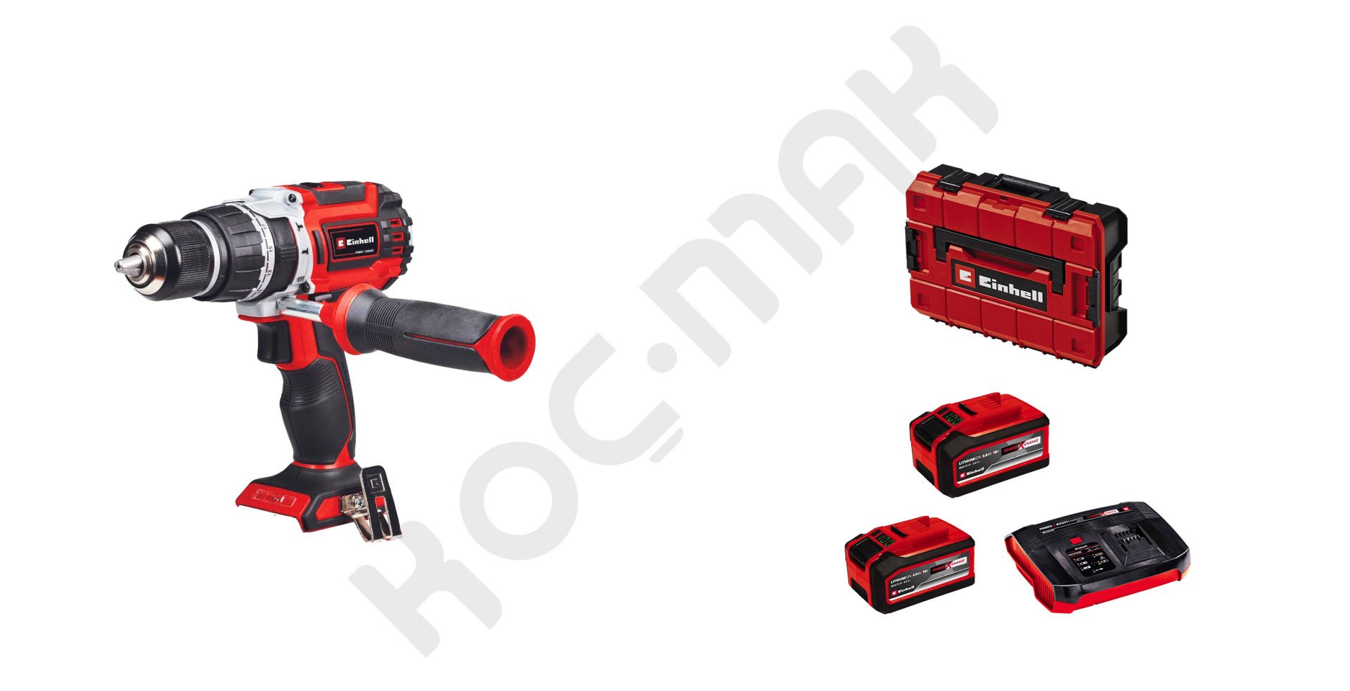 Einhell Tp-Cd 18/60 Li-i BL Kömürsüz Darbeli Akülü Vidalama 8 Ah Çift Akülü ve 6A Şarj Cihazlı Set