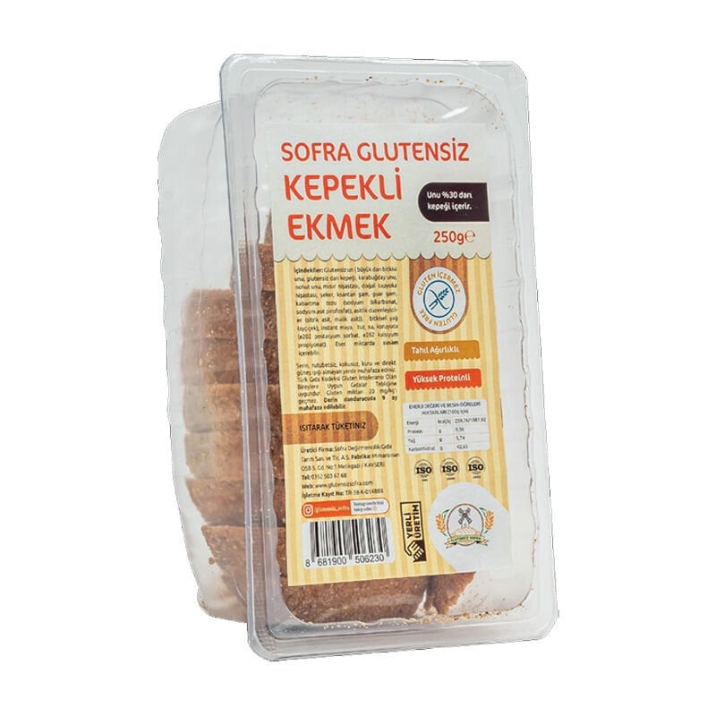 Glutensiz Kepekli Ekmek 250 GR