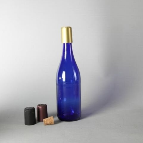 750cc Mantarlı Kapusonlu Renkli Cam Şişe 35 Adet