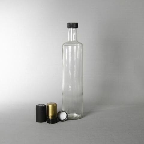 750cc Şeffaf Dorika Cam Şişe, Çevirme Kapaklı 50Adet