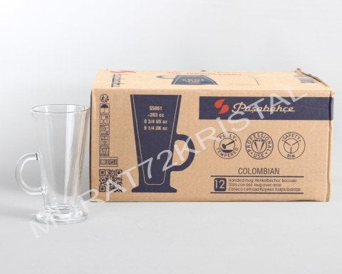 Paşabahçe Colombian Kulplu Latte ,Kahve Bardağı-12 Adet-55861