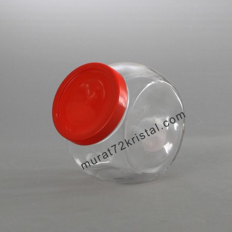 Bella -Yatık Plastik Kapaklı  2Litre Kavanoz-6 Adet-80002