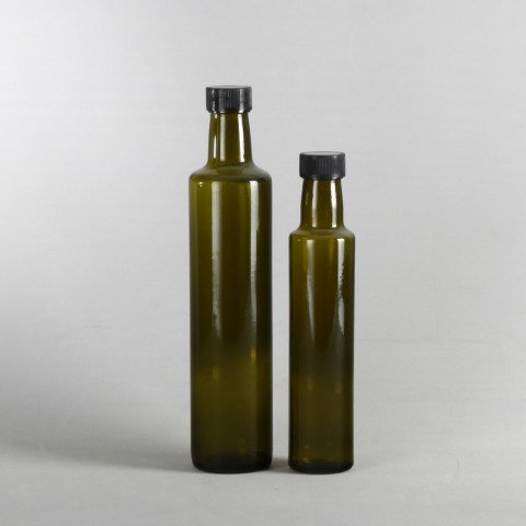 250cc Koyu Renk Dorika Silindir Çevirme Kapaklı Cam Şişe 96 Adet