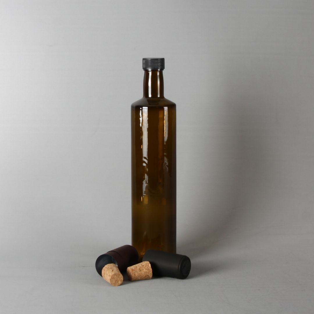 750CC Koyu Renk Dorika Şişe Çevirme Kapaklı 48 Adet