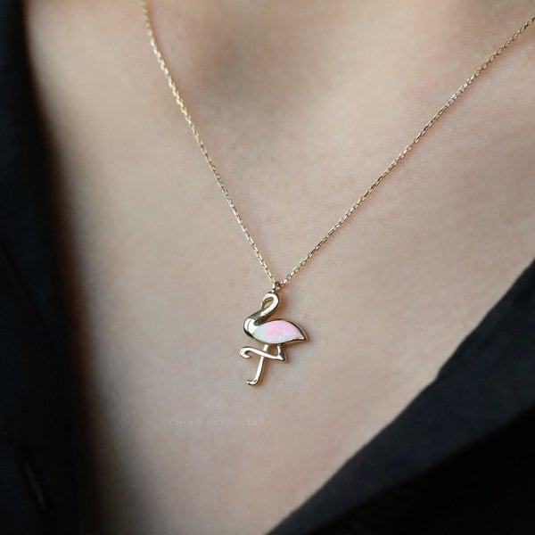 Flamingo Altın Kolye