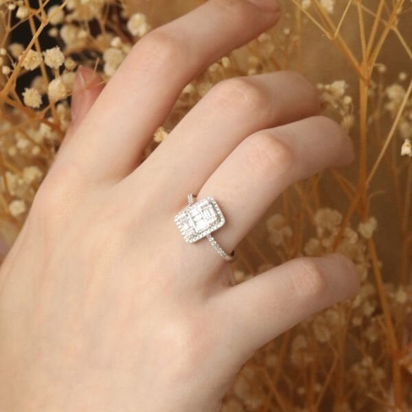 0,60Ct. Baget Pırlanta Yüzük