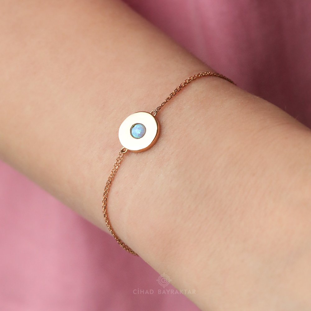 Opal Taşlı Altın Bileklik