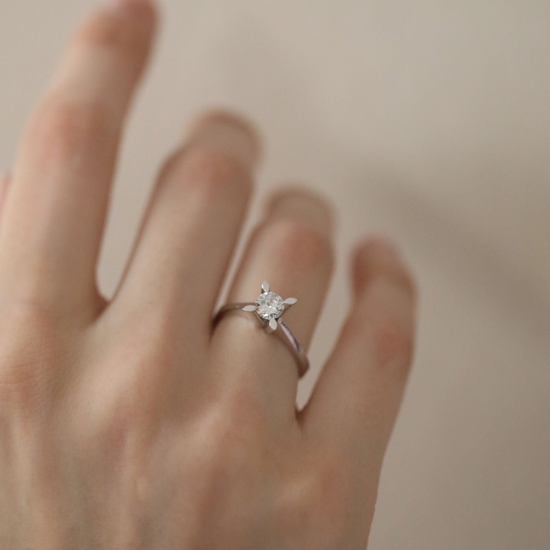 0,50 Ct. Tek taş Pırlanta Yüzük