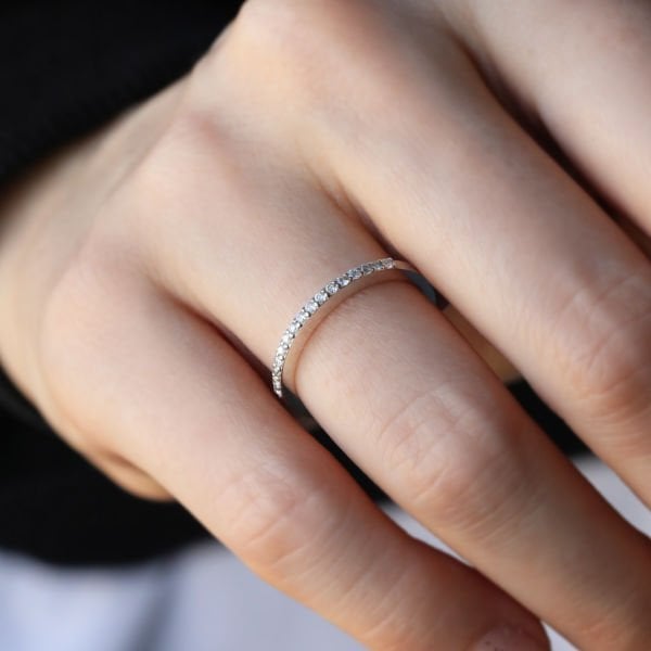 0,17 Ct. Yarımtur Pırlanta Yüzük