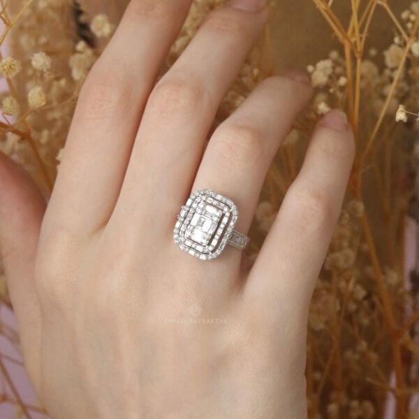 1,43 Ct. Baget Pırlanta Yüzük
