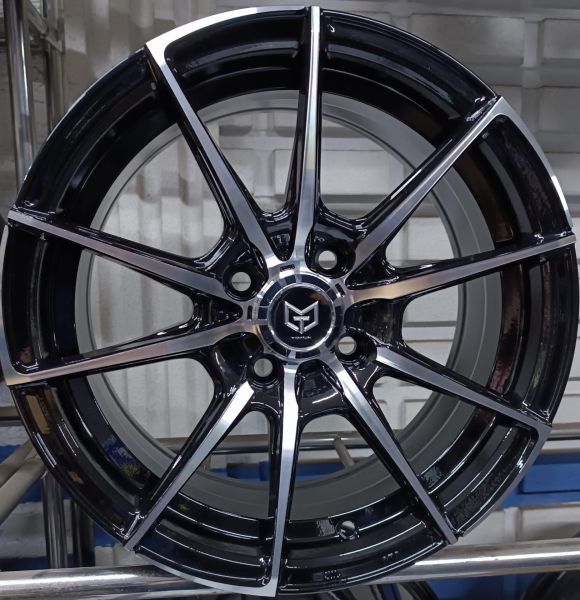 15'' 4x100 73.1 Black Machined Jant Takımı (6.5x15 - ET35) TORK-3367