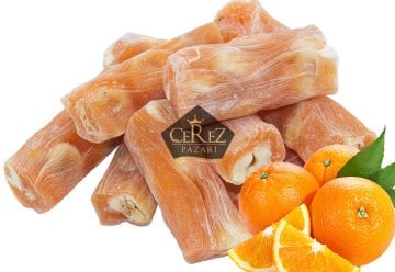 Portakal Aromalı Fındıklı Fitil Lokum