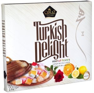 Karışık Meyve Aromalı Lokum (Glikozsuz, Vegan Lokum) 900g