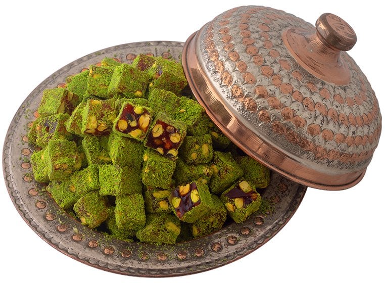 Toz Antep Fıstığı Kaplı Nar Aromalı Fıstıklı Lokum 1kg