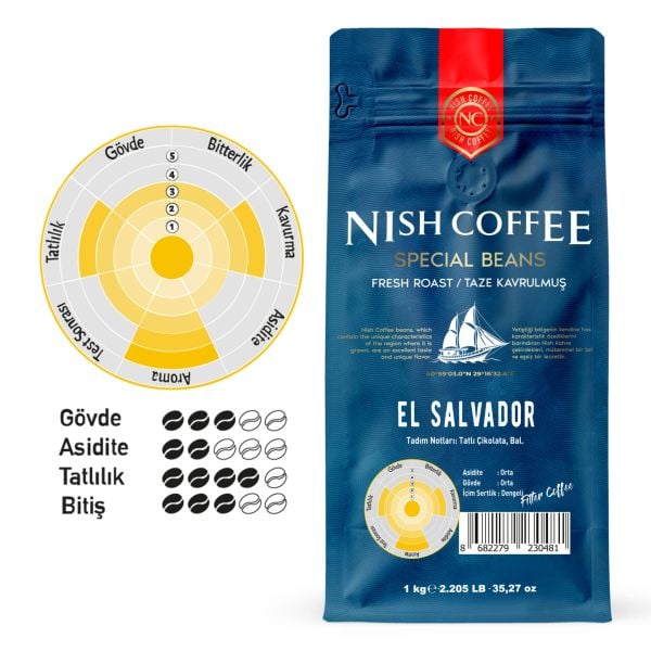 Nish Filtre Kahve El Salvador 1 Kg